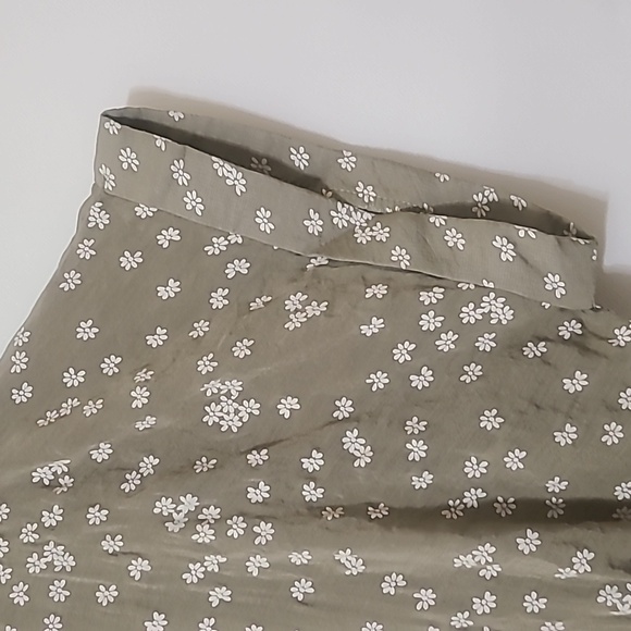 ENTRO‎ Women's Olive Green Short Sleeve Floral Mini Dress - Size L NEW WITH TAGS - Picture 5 of 11